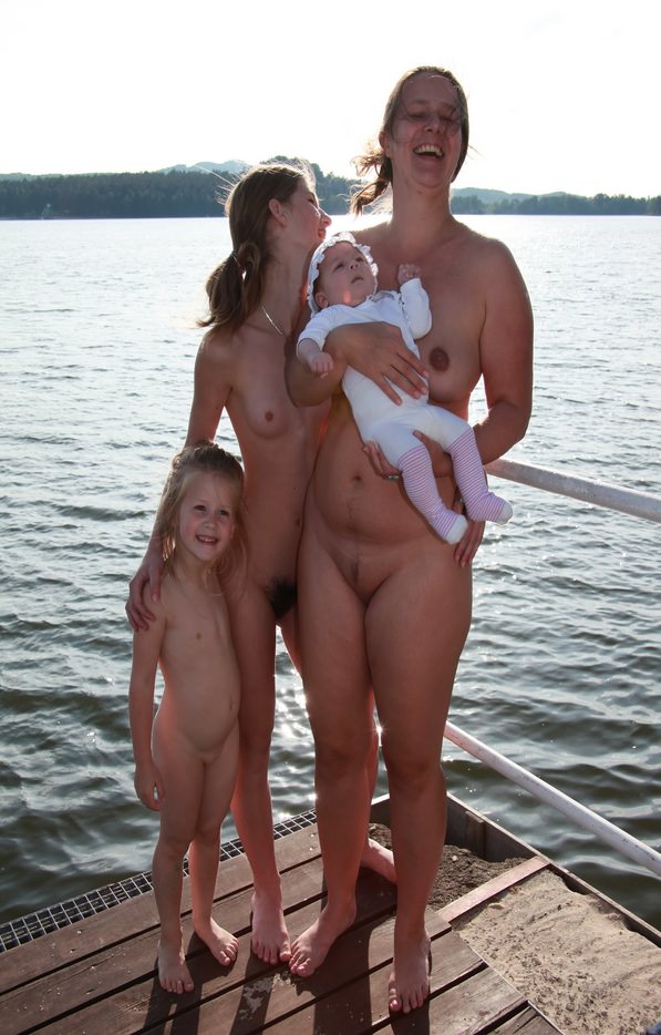 Family nudism on the lake Family nudism on the lake