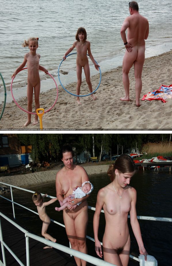 Family nudism on the lake Family nudism on the lake