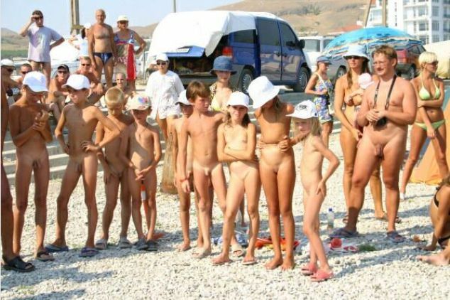 Meeting of nudists on a beach Meeting of nudists on a beach