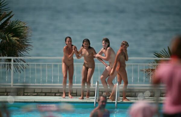 Nudism in a water location Nudism in a water location