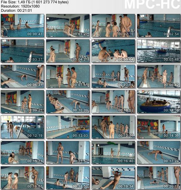 Family nudism - Family rest in the pool (HD quality) Family nudism - Family rest in the pool (HD quality)